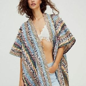 FREE PEOPLE × Now & Then Upcycled Patchwork Kimono
